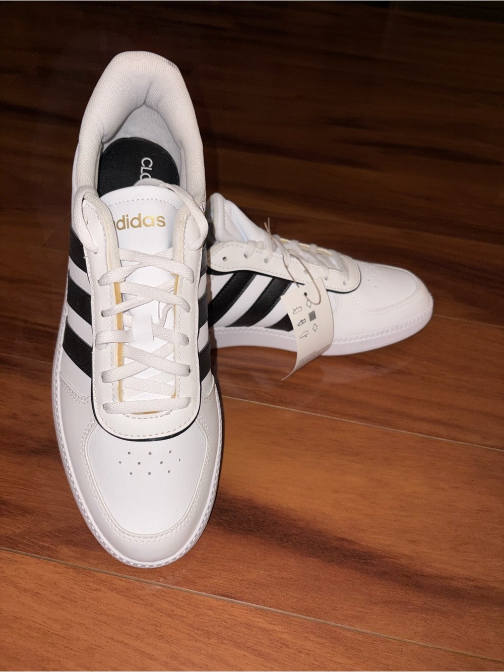 adidas White and Black Women's Low-Top Sneakers